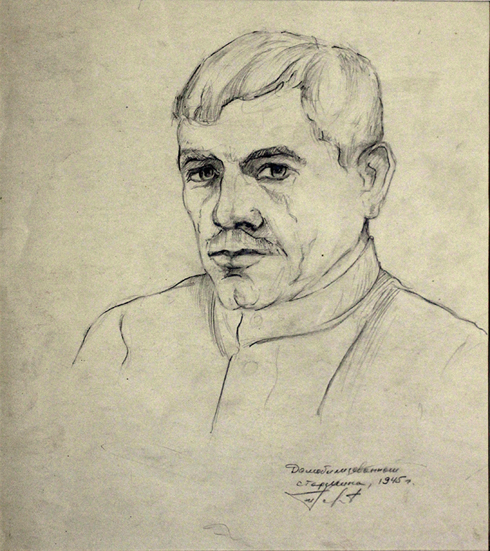 Военные рисунки моего отца, Ивана Горина. "Демобилизованный старшина"